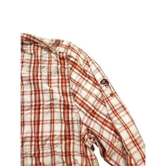 Mountain Hardwear mens 2XL button up performance hiking shirt zip pocket plaid - Picture 2 of 10